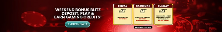 Weekend Bonus Blitz Deposit, Play & Earn Gaming Credits!