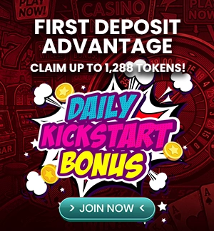 First Deposit Advantage Claim up to 1,288 Tokens to kickstart your day at Red18!