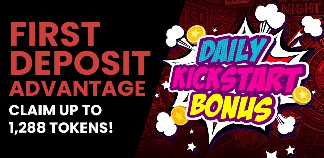 First Deposit Advantage Claim up to 1,288 Tokens to kickstart your day at Red18!